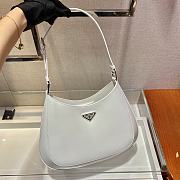 Prada Cleo Brushed White Leather Shoulder Bag - 1BC156 - 30x18.5x4cm - 4