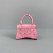 Balenciaga Hourglass Mini Top Handle Pink Bag - 11.5x14x4.5cm - 5