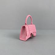 Balenciaga Hourglass Mini Top Handle Pink Bag - 11.5x14x4.5cm - 3