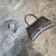 Balenciaga Extra-small Hourglass Top Handle Bag In Silver - 23x10x14cm - 5