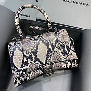 Balenciaga Hourglass Small Top Handle Bag In Black/White - 23x10x14cm - 1