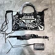 Balenciaga Graffiti Classic City AJ Leather Shoulder Bag- 38x14x24cm   - 1