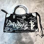 Balenciaga Graffiti Classic City AJ Leather Shoulder Bag- 38x14x24cm   - 3