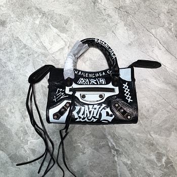 Balenciaga Graffiti Classic City AJ Leather Shoulder Bag- 24x10x15cm  