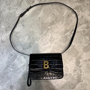 Balenciaga Logo-plaque Mini Black Bag - 18.5x7x14cm