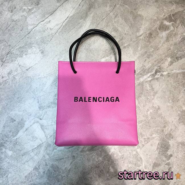 Balenciaga Small Square Shopping Pink Bag - 19x8x21.5cm - 1