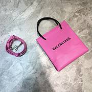Balenciaga Small Square Shopping Pink Bag - 19x8x21.5cm - 4