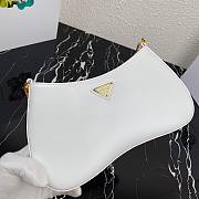 Prada Leather White Chain Hobo Bag- 1BC148 - 25.5x15.5x 4cm - 2