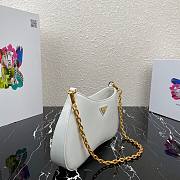 Prada Leather White Chain Hobo Bag- 1BC148 - 25.5x15.5x 4cm - 6