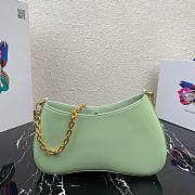 Prada Leather Aqua Chain Hobo Bag- 1BC148 - 25.5x15.5x 4cm - 5