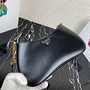 Prada Leather Black Chain Hobo Bag- 1BC148 - 25.5x15.5x 4cm - 3