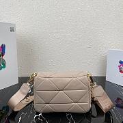 Prada System Nappa Beige Leather Patchwork Bag - 1BD292 - 21x16x7cm - 2