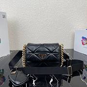 Prada System Nappa Black Leather Patchwork Bag - 1BD292 - 21x16x7cm - 1