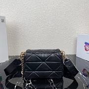 Prada System Nappa Black Leather Patchwork Bag - 1BD292 - 21x16x7cm - 4