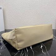 Prada Re-Nylon and Saffiano Beige Leather Tote Bag - 1BG107 - 40x34x16cm - 2