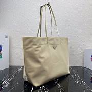 Prada Re-Nylon and Saffiano Beige Leather Tote Bag - 1BG107 - 40x34x16cm - 5