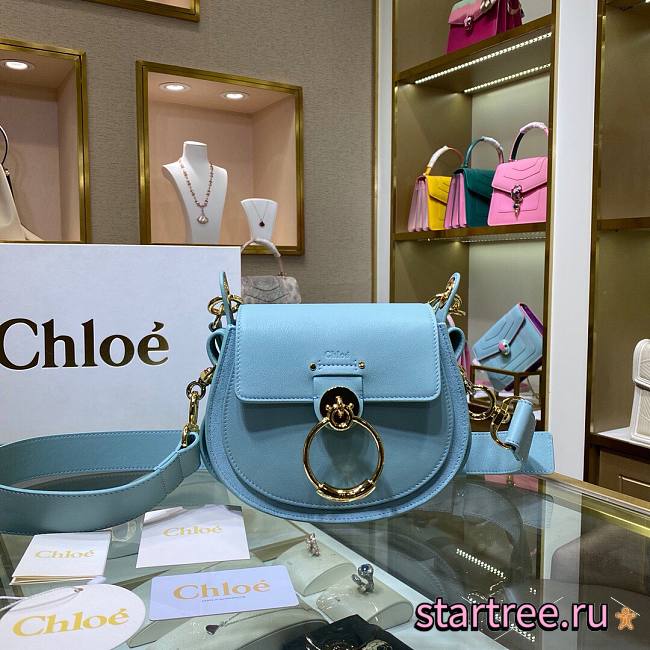 Chloé Small Tess Shoulder In Shiny & Suede Calfskin Bag - CHC18W - 20x18.5x7cm - 1