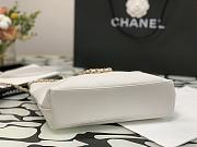 Chanel Small Shopping Calfskin and Gold Plated Metal White Bag - AS2374 - 24x31x7xcm - 6