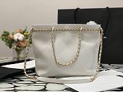 Chanel Small Shopping Calfskin and Gold Plated Metal White Bag - AS2374 - 24x31x7xcm - 3