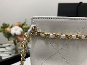 Chanel Small Shopping Calfskin and Gold Plated Metal White Bag - AS2374 - 24x31x7xcm - 2