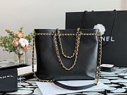 Chanel Small Shopping Calfskin and Gold Plated Metal Black Bag - AS2374 - 24x31x7xcm - 2
