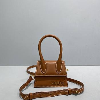 Jacquemus The Chiquito Mini Leather Dark Brown Bag - 12x8x5cm