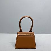 Jacquemus The Chiquito Mini Leather Dark Brown Bag - 12x8x5cm - 2