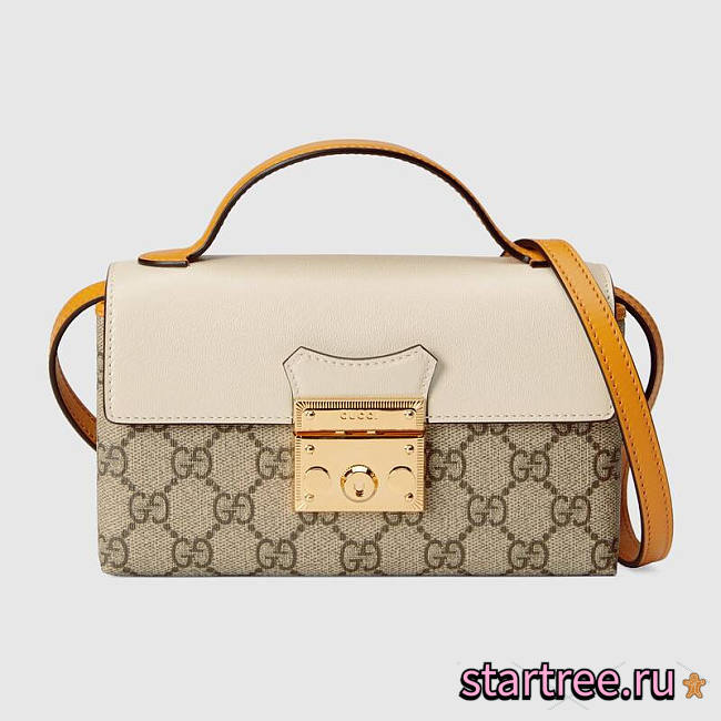 Gucci Padlock Mini White Leather Bag - 652683 - 18x10x5cm - 1