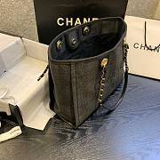 Chanel Deauville Mixed Fibers Calfskin Black Bag-  A66941 - 33x14.5x25cm - 6