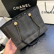 Chanel Deauville Mixed Fibers Calfskin Black Bag-  A66941 - 33x14.5x25cm - 2