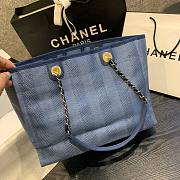 Chanel Deauville Mixed Fibers Calfskin Blue Bag- A66941 - 33x14.5x25cm - 6