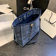 Chanel Deauville Mixed Fibers Calfskin Blue Bag- A66941 - 33x14.5x25cm - 4