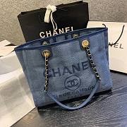 Chanel Deauville Mixed Fibers Calfskin Blue Bag- A66941 - 33x14.5x25cm - 3