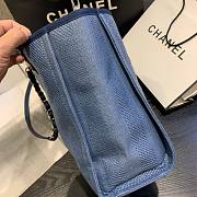 Chanel Deauville Mixed Fibers Calfskin Blue Bag- A66941 - 33x14.5x25cm - 2