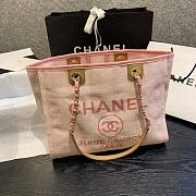 Chanel Deauville Mixed Fibers Calfskin Pink Bag- A66941 - 33x14.5x25cm - 3