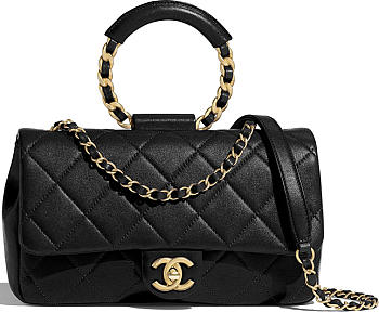 Chanel Circular Handle Flap Bag - AS1358 - 24x15x6cm