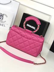 Chanel Circular Handle Flap Bag Pink - AS1358 - 24x15x6cm - 6