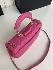 Chanel Circular Handle Flap Bag Pink - AS1358 - 24x15x6cm - 4