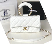 Chanel Circular Handle Flap Bag White - AS1358 - 24x15x6cm - 1