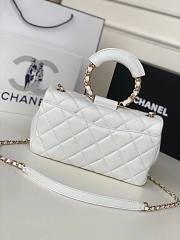 Chanel Circular Handle Flap Bag White - AS1358 - 24x15x6cm - 2