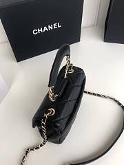 Chanel Small Circular Black Handle Bag - AS1357 - 20x18x7.5cm - 3