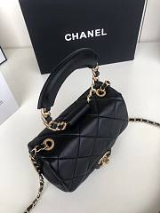 Chanel Small Circular Black Handle Bag - AS1357 - 20x18x7.5cm - 4