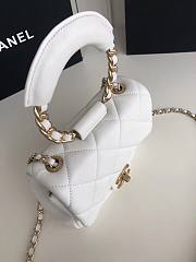 Chanel Small White Circular Handle Bag - AS1357 - 20x18x7.5cm - 5