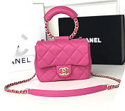 Chanel Small Pink Circular Handle Bag - AS1357 - 20x18x7.5cm - 1