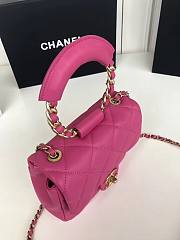 Chanel Small Pink Circular Handle Bag - AS1357 - 20x18x7.5cm - 6