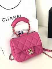 Chanel Small Pink Circular Handle Bag - AS1357 - 20x18x7.5cm - 4