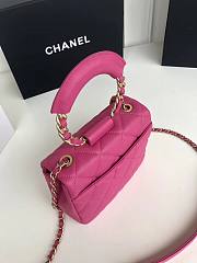 Chanel Small Pink Circular Handle Bag - AS1357 - 20x18x7.5cm - 2