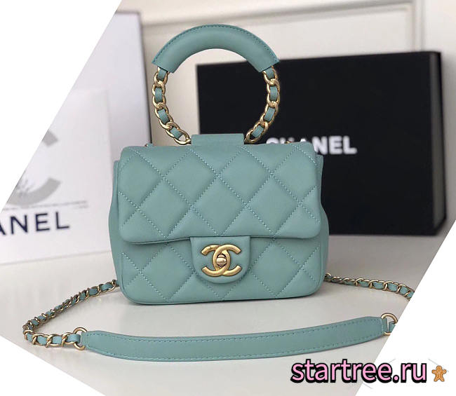 Chanel Small Circular Handle Bag - AS1357 - 20x18x7.5cm - 1