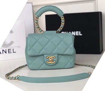 Chanel Small Circular Handle Bag - AS1357 - 20x18x7.5cm