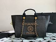 Chanel Large Deauville Shopping Bag Black - A66941 - 38cm - 1